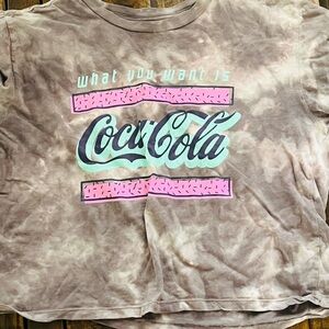Coca Cola Brown and Pink Short Sleeve Tee